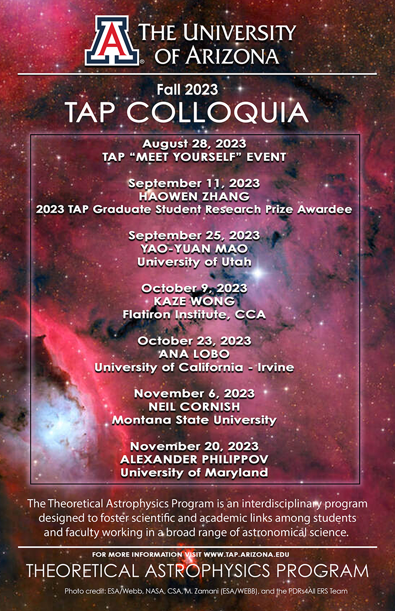 2023 Fall TAP Colloquia Poster